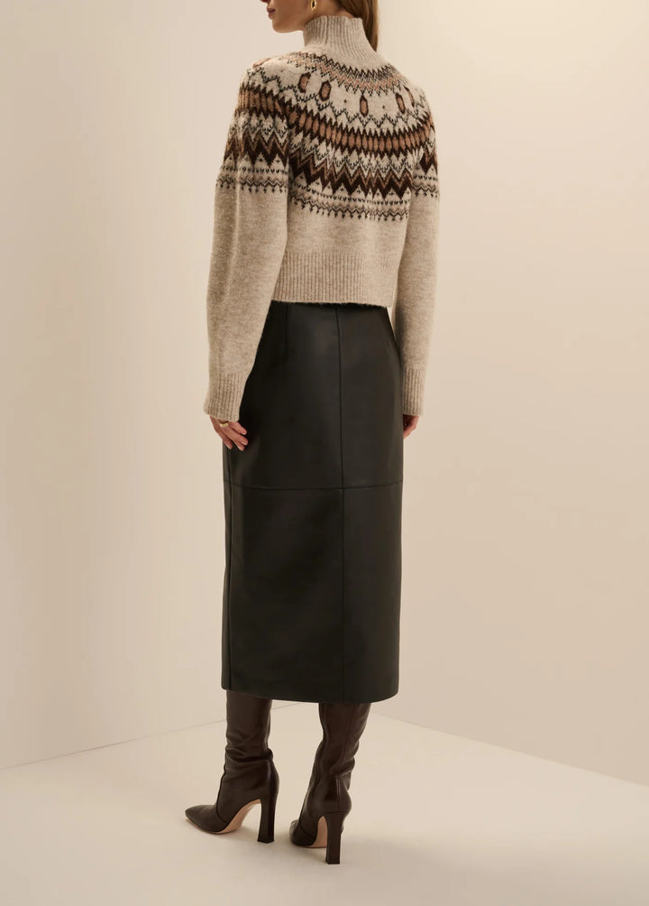 Favorite Daughter Chalet Turtle Neck Fair Isle Sweater