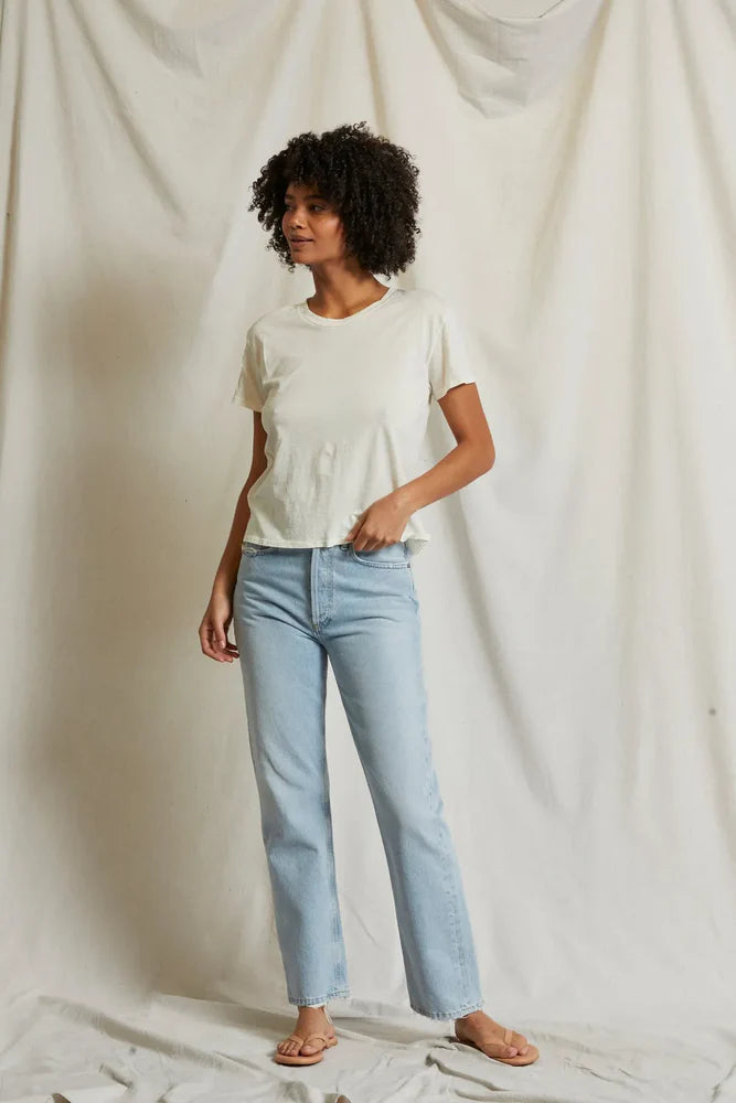 PERFECTWHITETEE Harley Cotton Boxy Crewneck Tee