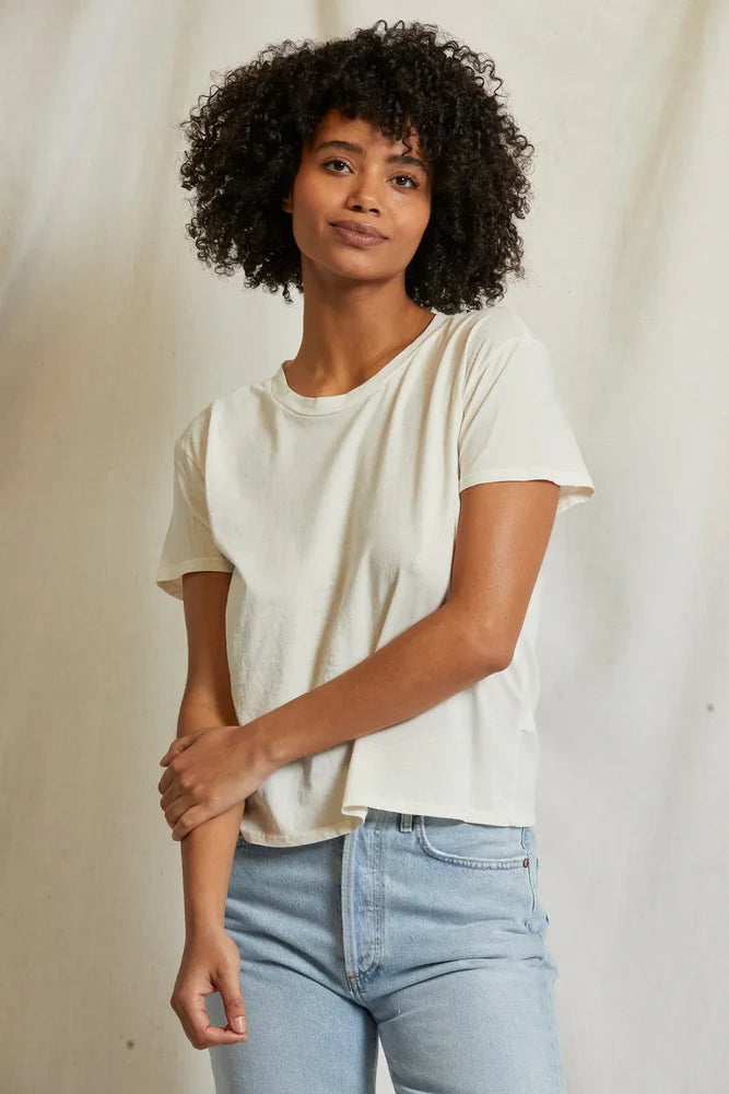 PERFECTWHITETEE Harley Cotton Boxy Crewneck Tee