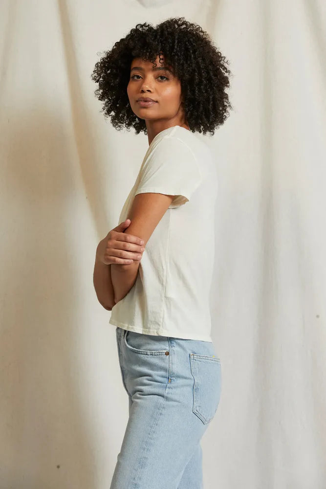 PERFECTWHITETEE Harley Cotton Boxy Crewneck Tee