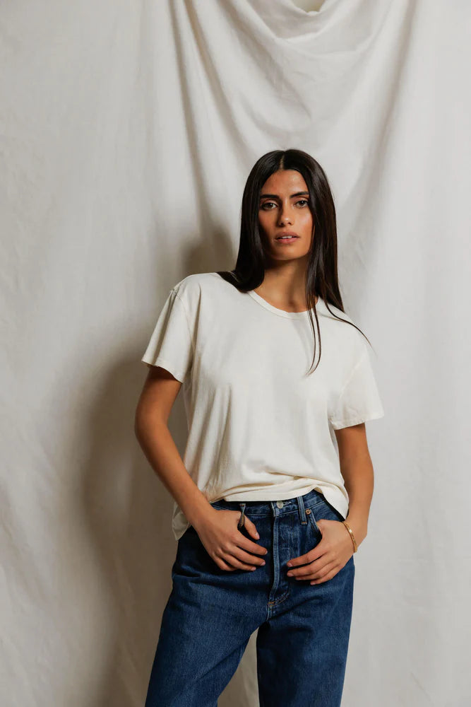 PERFECTWHITETEE Harley Cotton Boxy Crewneck Tee
