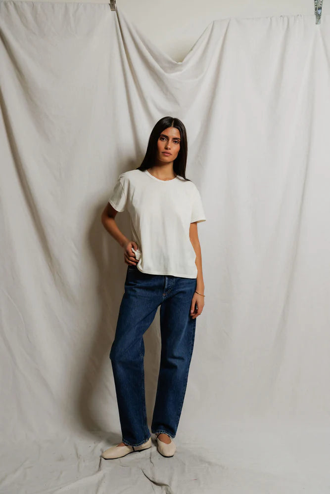 PERFECTWHITETEE Harley Cotton Boxy Crewneck Tee