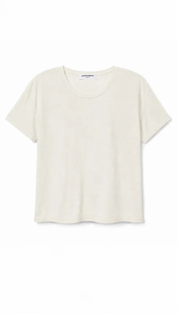 PERFECTWHITETEE Harley Cotton Boxy Crewneck Tee