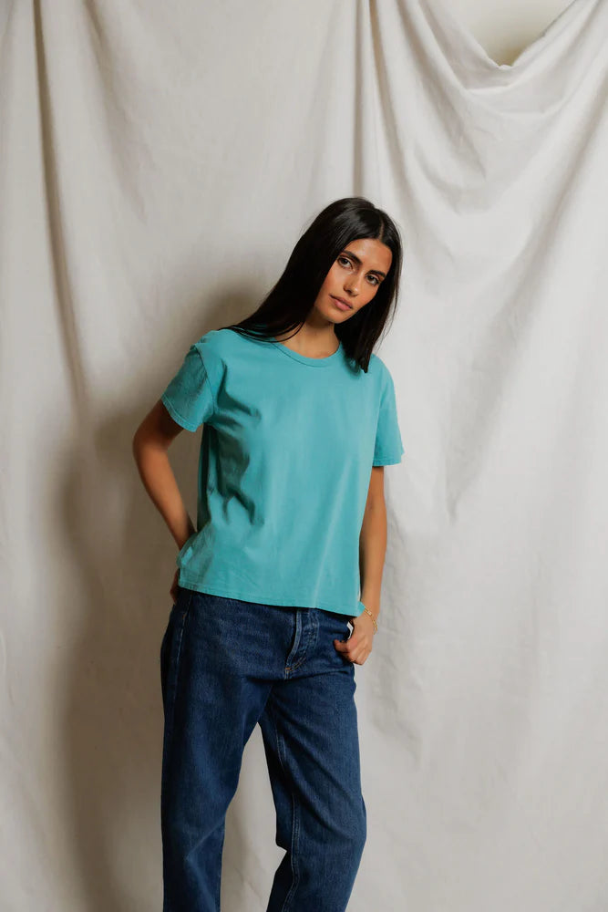 PERFECTWHITETEE Harley Cotton Boxy Crewneck Tee