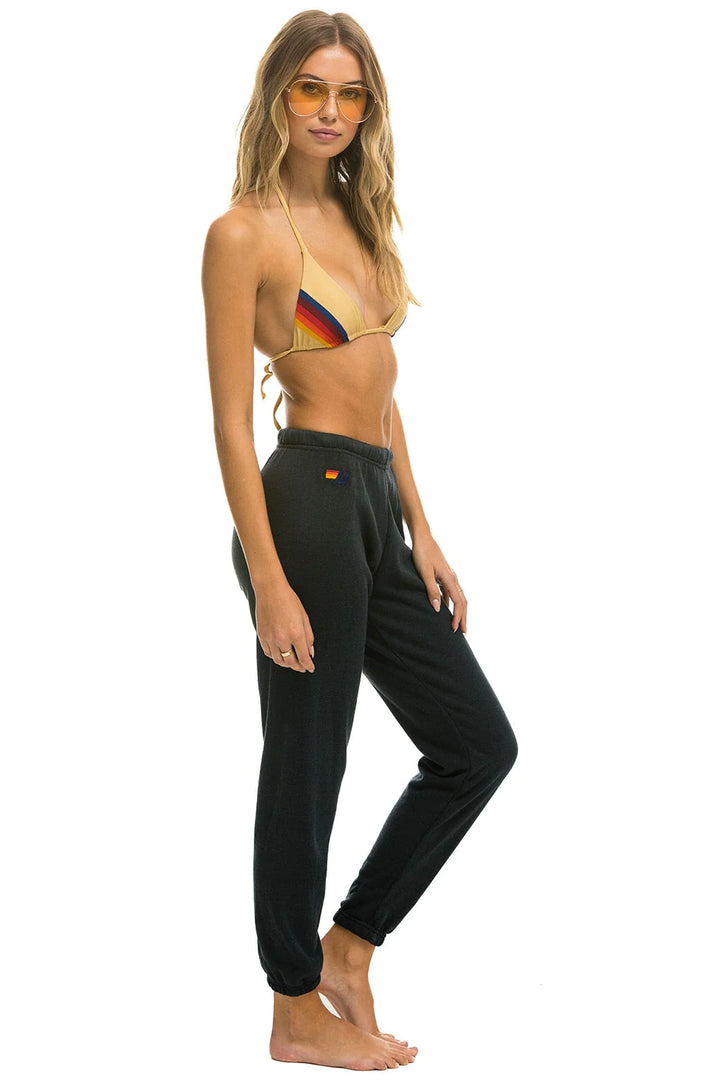 Aviator Nation 4 HEART STITCH SWEATPANTS - CHARCOAL