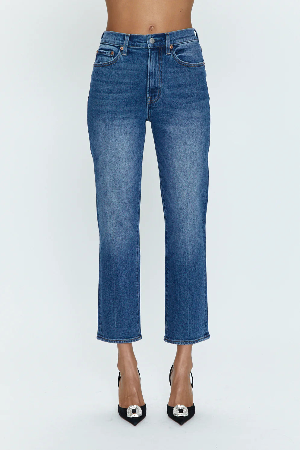 Pistola Charlie High Rise Straight Jeans - Augustus