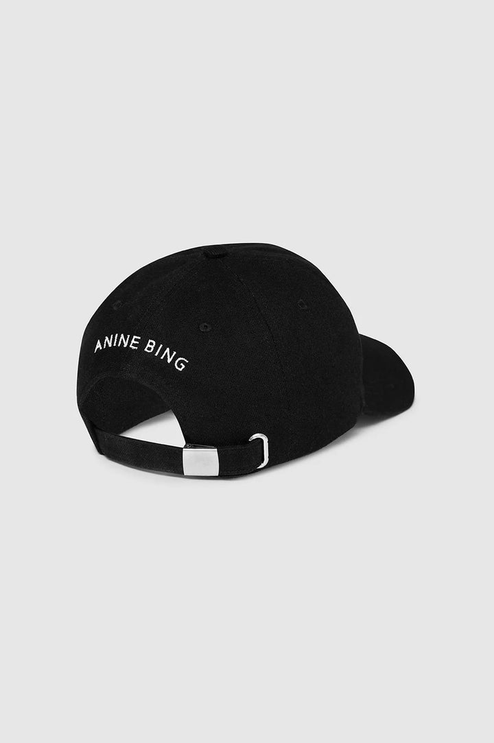 Anine Bing Jeremy Baseball Cap Black Denim