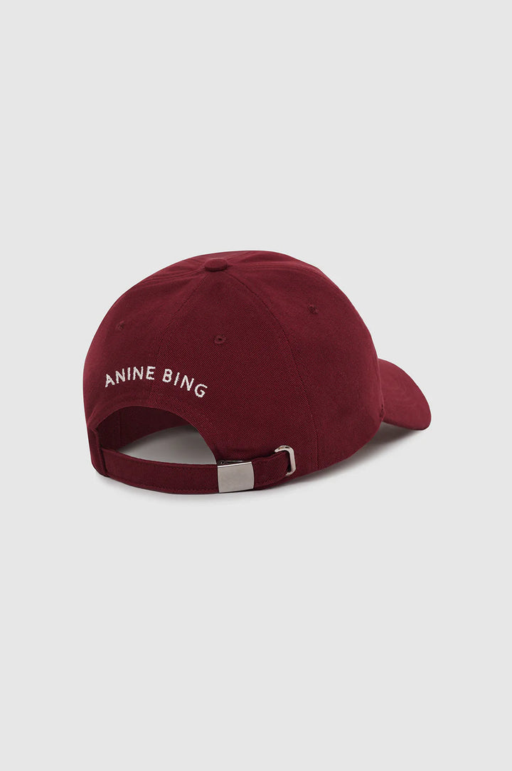 Anine Bing Jeremy Baseball Cap Cabernet