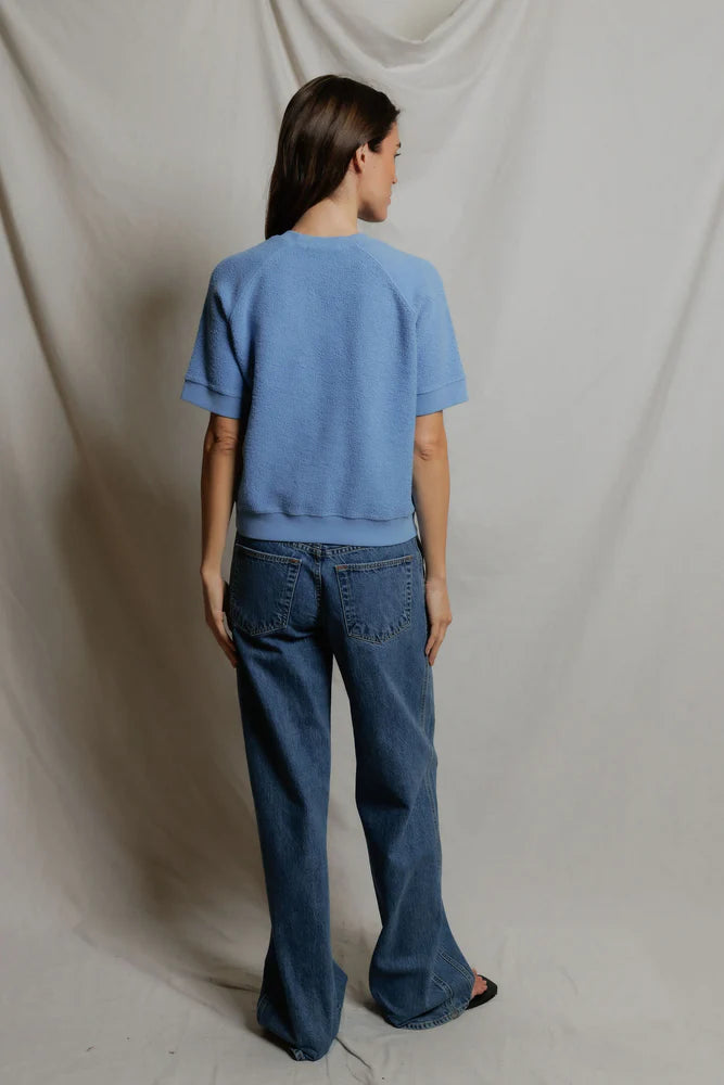 perfectwhitetee Kennedy Crew Short Sleeve Sweatshirt