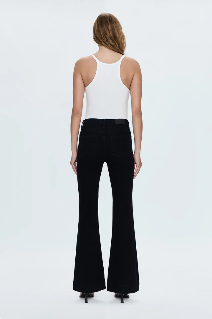 Pistola Kinsley Mid Rise Ultra Flare Jean - Black Ink