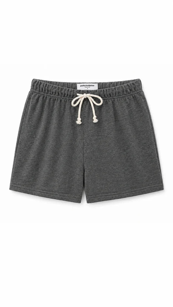 perfectwhitetee Layla Short - Dark Heather Grey