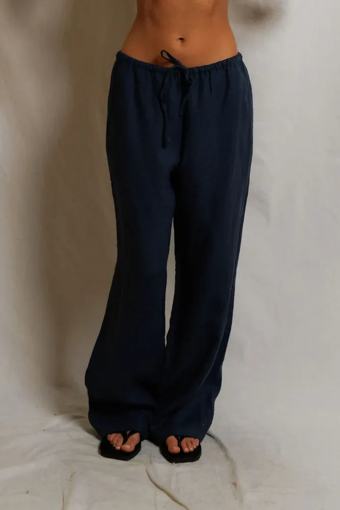 PERFECTWHITETEE Lorana Linen Pants