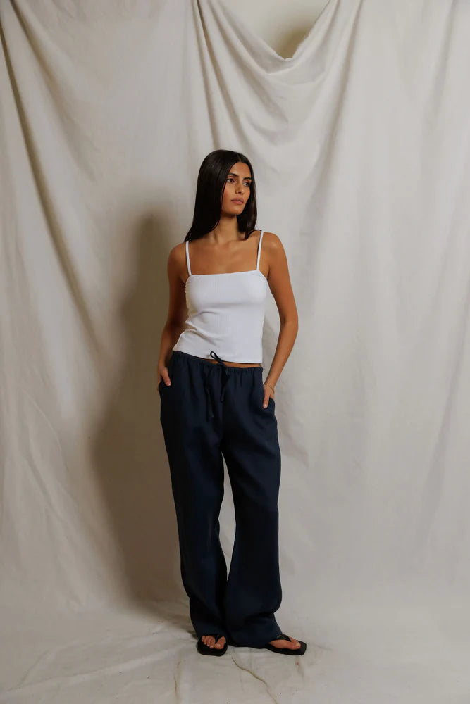 PERFECTWHITETEE Lorana Linen Pants