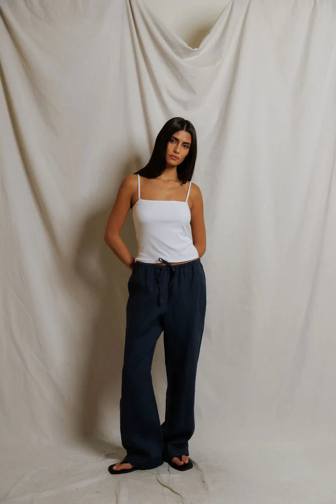 PERFECTWHITETEE Lorana Linen Pants