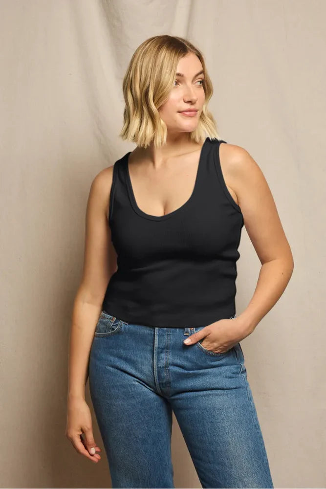 perfectwhitetee Maria Tank - Black