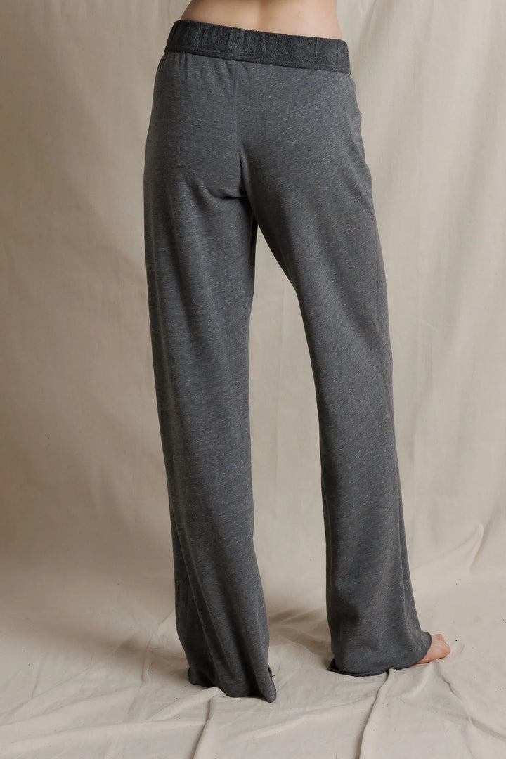 perfectwhitetee Marley Fleece Wide Leg Sweatpants - Heather Grey