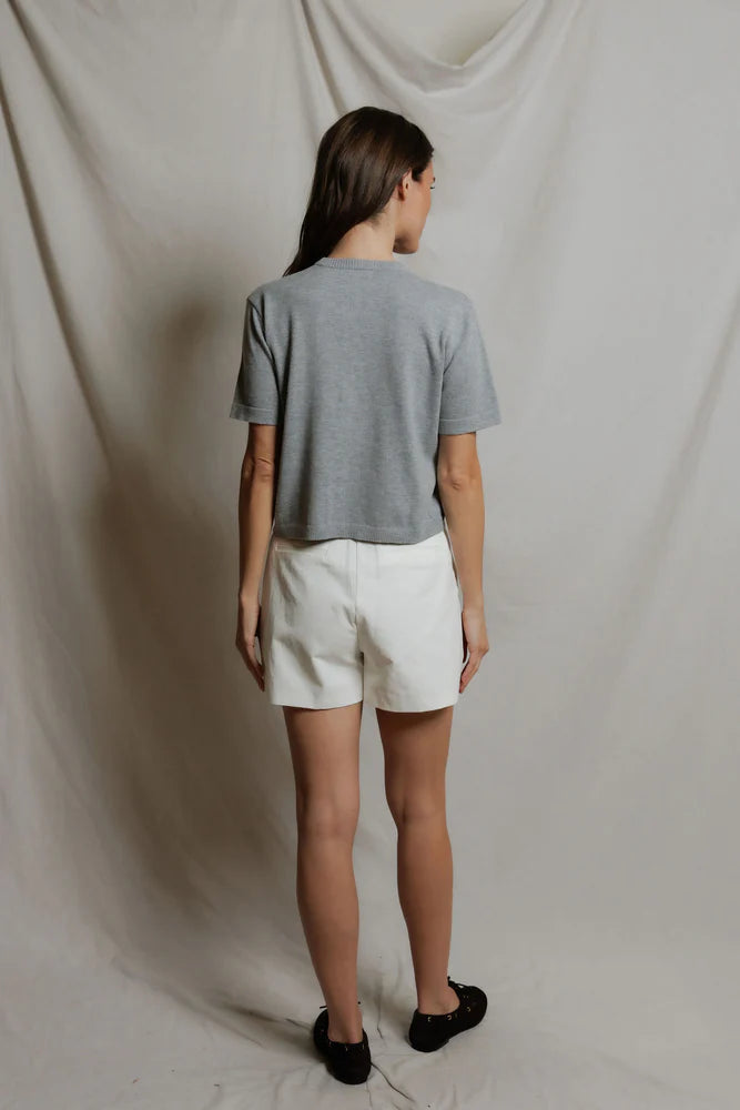 perfectwhitetee Maude Short sleeve Cardigan