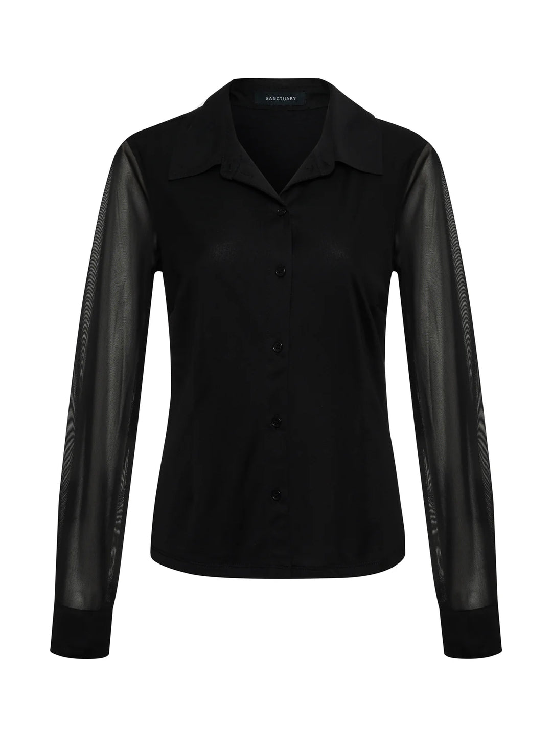 Sanctuary Fitted Mesh Button Down