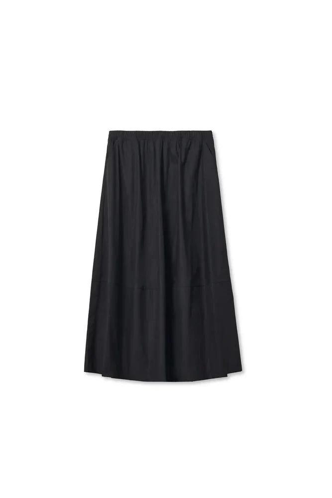 PERFECTWHITETEE Minka Poplin A-Line Skirt With Pockets