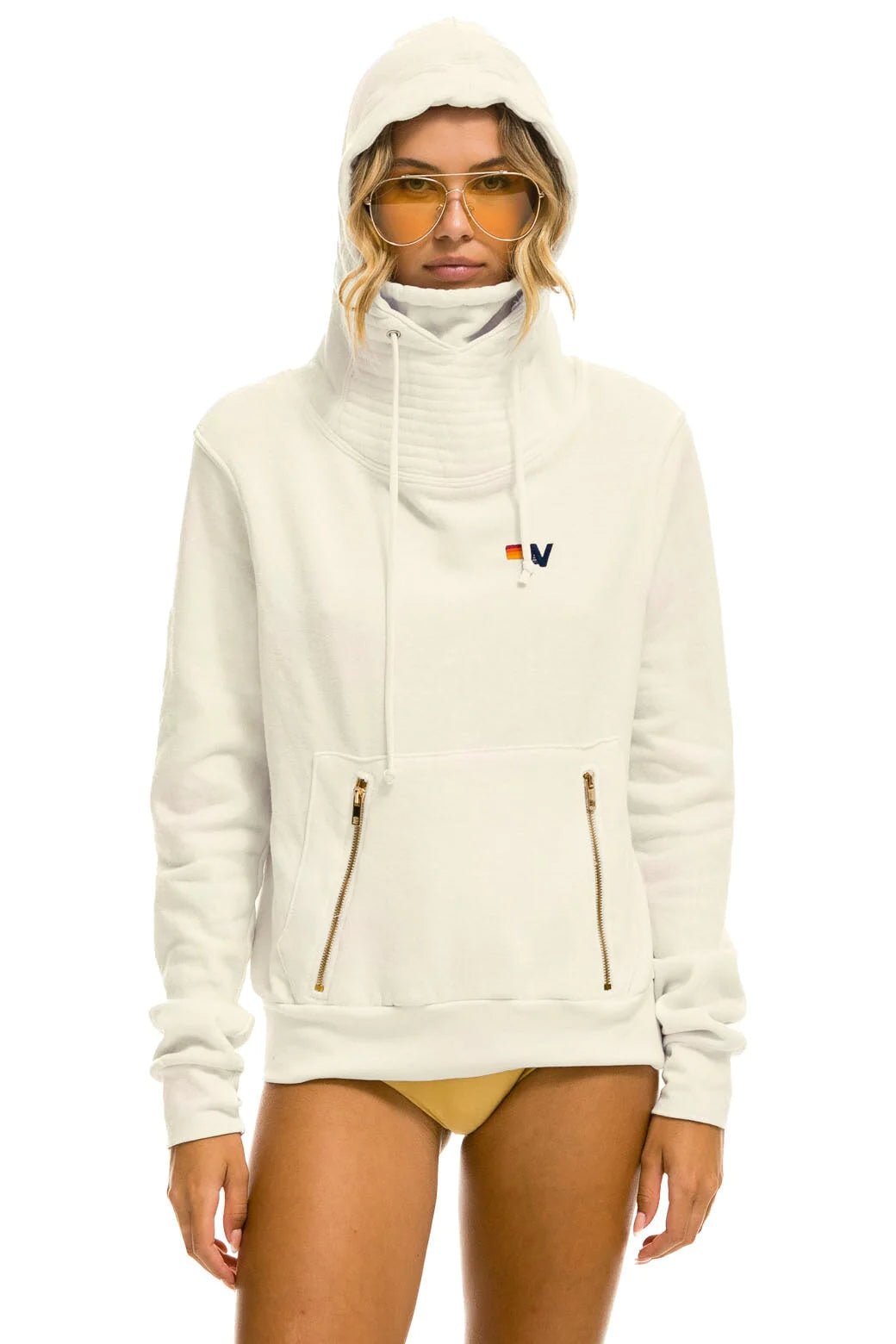 Aviator Nation Ninja Hoodie-Vintage White