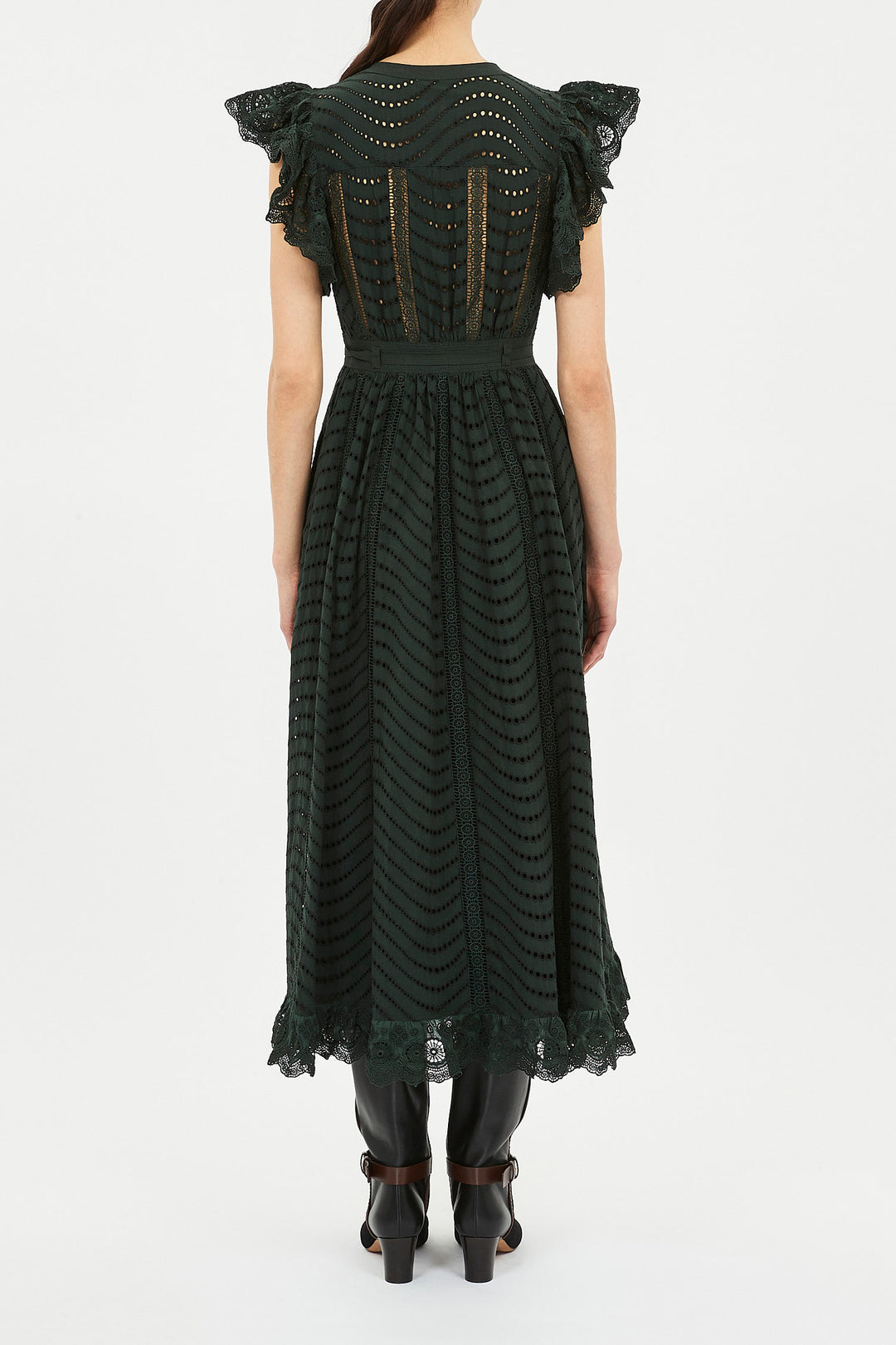 Ulla Johnson Olga Flutter Sleeve Midi Dress