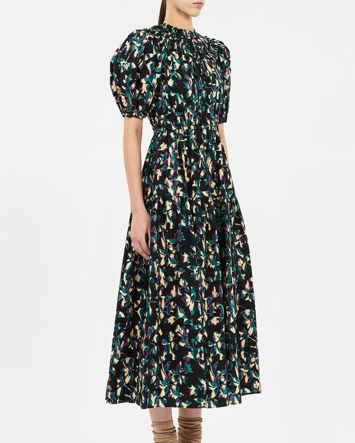 Ulla Johnson Othella Short Sleeve Midi Dress