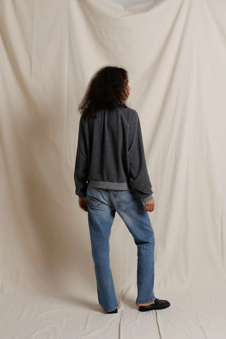 Perfectwhitetee Oversized Ziggy Sweatshirt -Dark Heather Grey