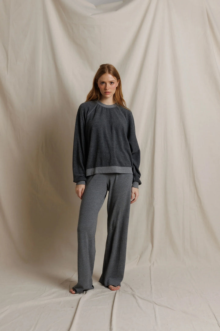 Perfectwhitetee Oversized Ziggy Sweatshirt -Dark Heather Grey