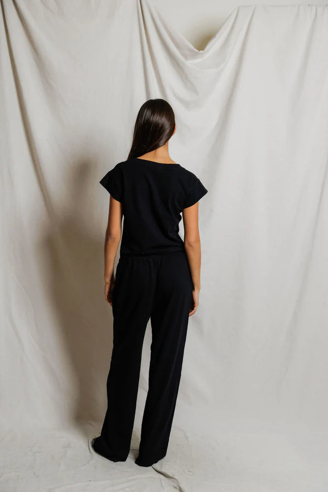PERFECTWHITETEE Pearl Japanese Jersy V Neck Top