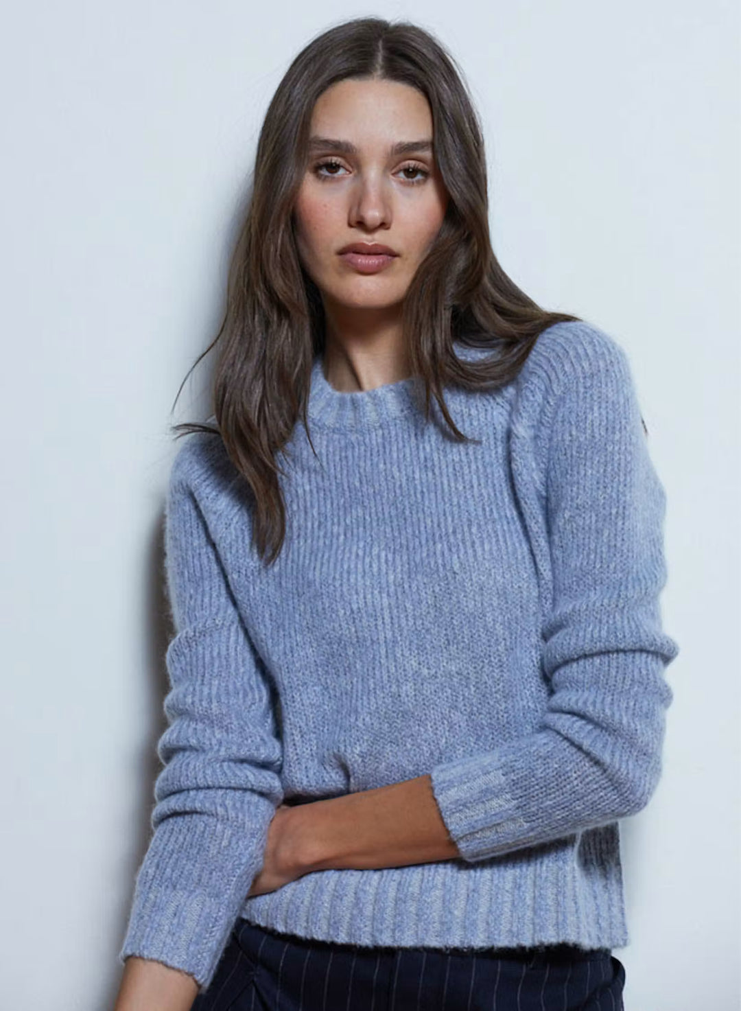 Autumn Cashmere Plaited Crew Sweater