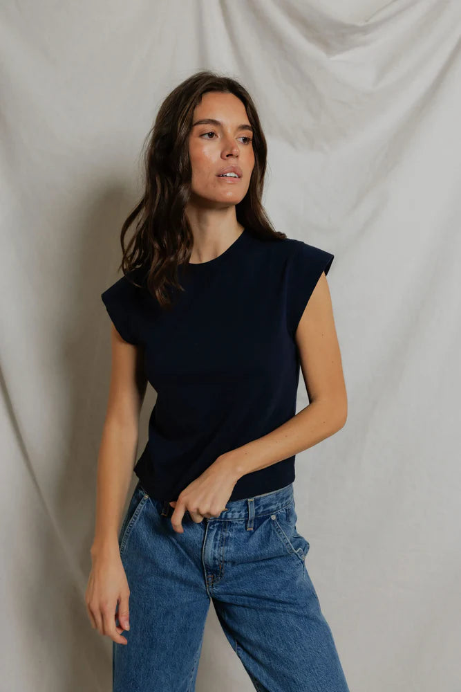 perfectwhitetee Porter Supima Capsleeve Tee