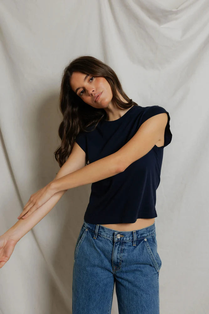 perfectwhitetee Porter Supima Capsleeve Tee