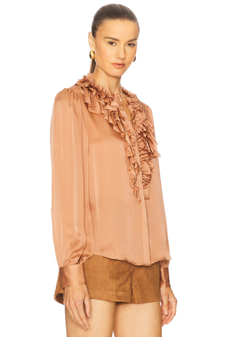 Ulla Johnson Rouen Silk Long Sleeve Blouse