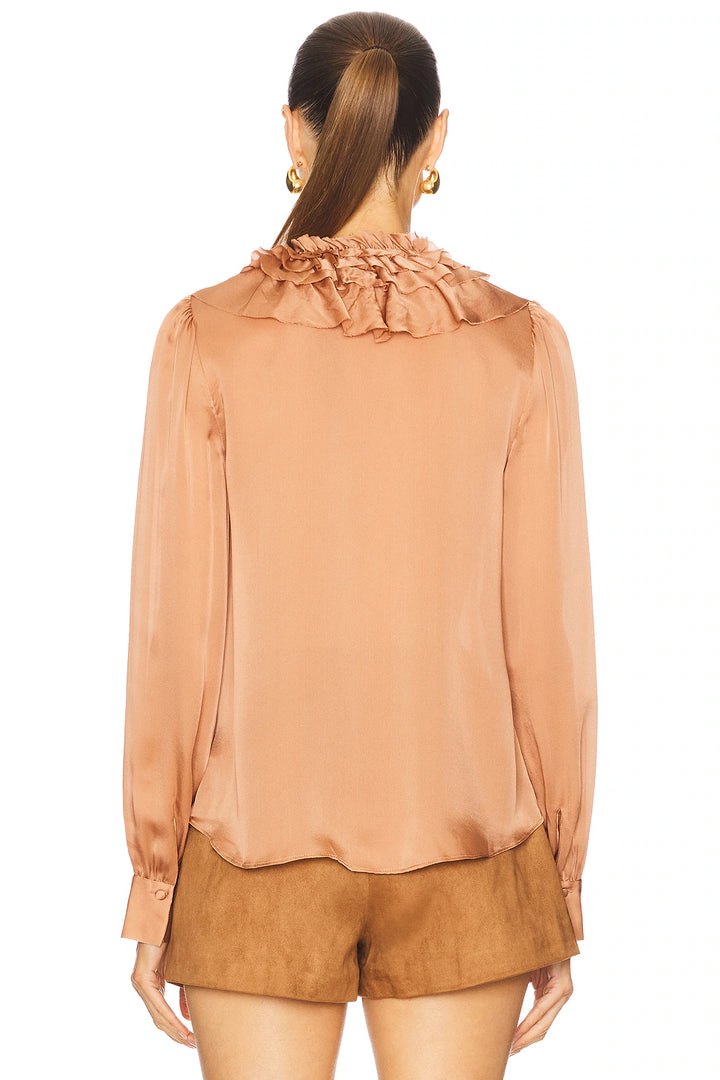 Ulla Johnson Rouen Silk Long Sleeve Blouse