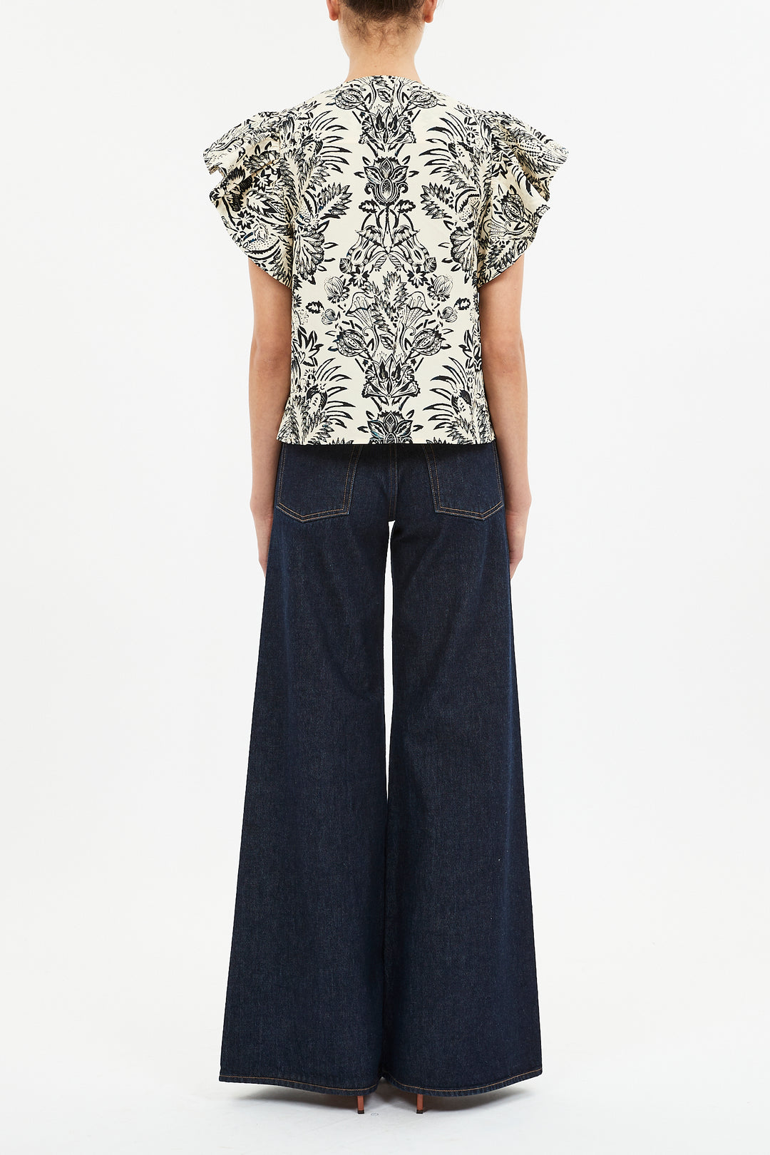 Ulla Johnson Severine Flutter Sleeve Top