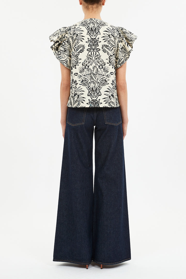 Ulla Johnson Severine Flutter Sleeve Top