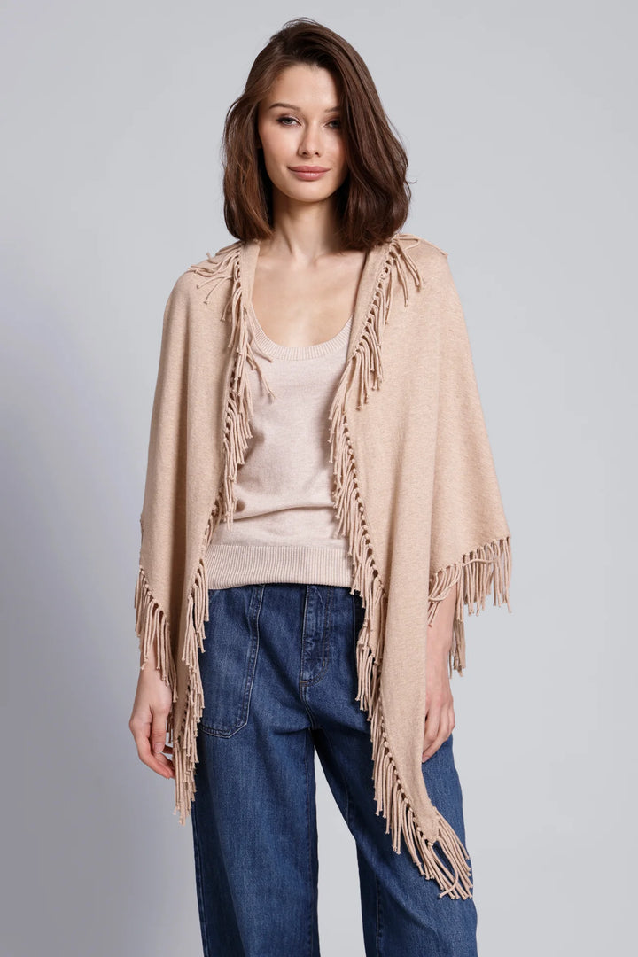 Minnie Rose Cashmere Fringe Shawl