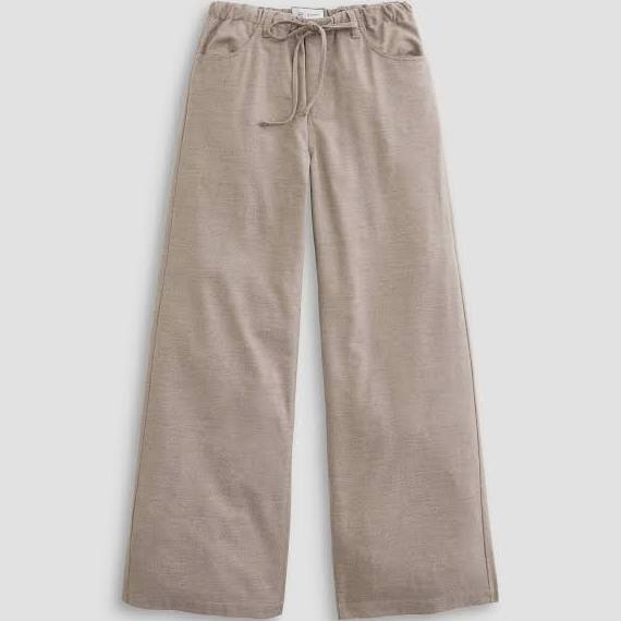 AG Stella Cinched  Low Slung Palazzo - Melange Oat