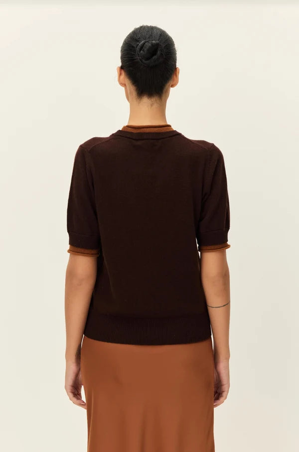 Elodie Sloane Crew Neck - Brown Camel