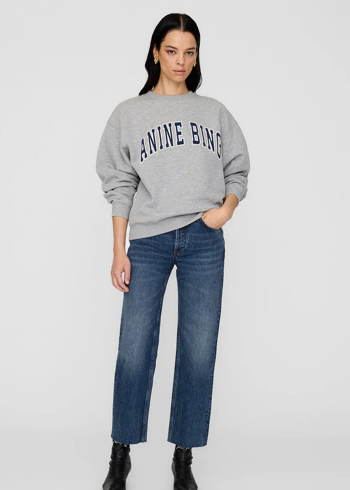 Anine Bing Spencer Sweatshirt Navy Grey