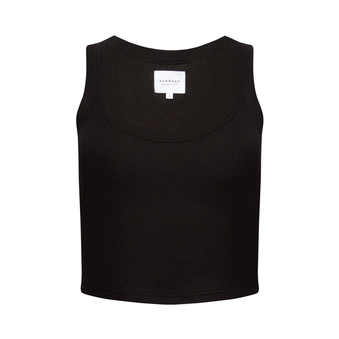 Sundays Naz Crop Tank - Black