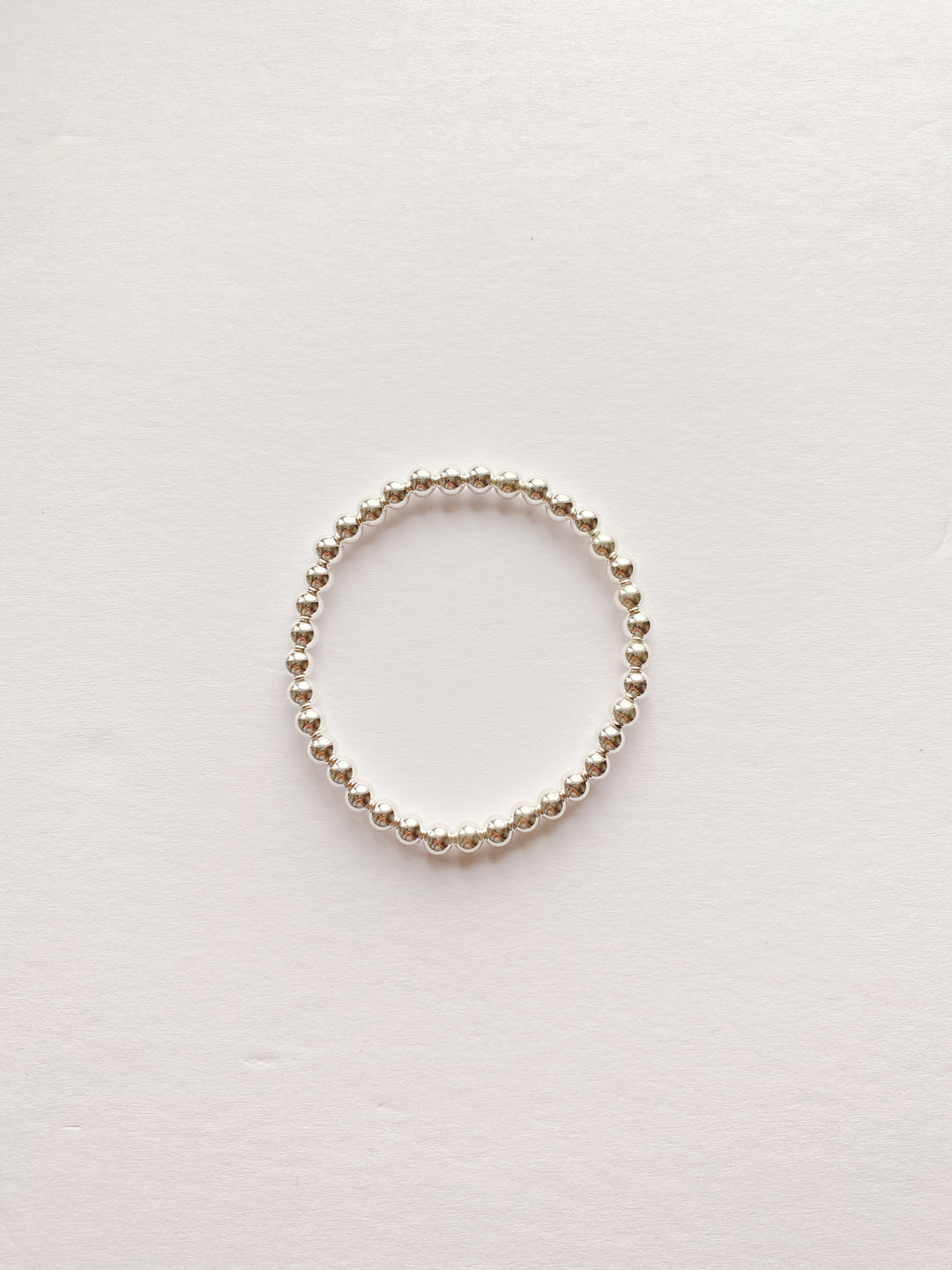 5MM Medium Silver Ball Bracelet