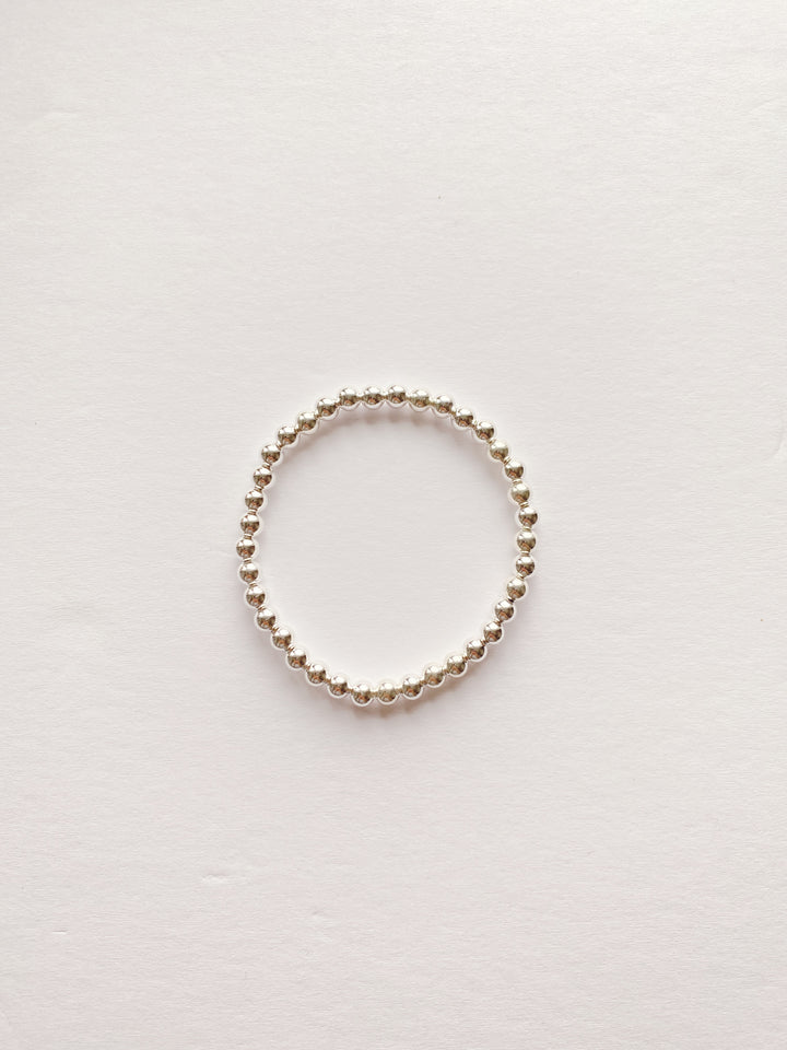 5MM Medium Silver Ball Bracelet