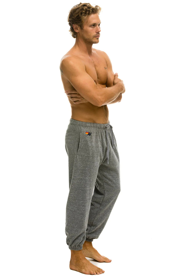 Aviator Nation Men's 5 Stripes Sweatpants -Grey/ Blue