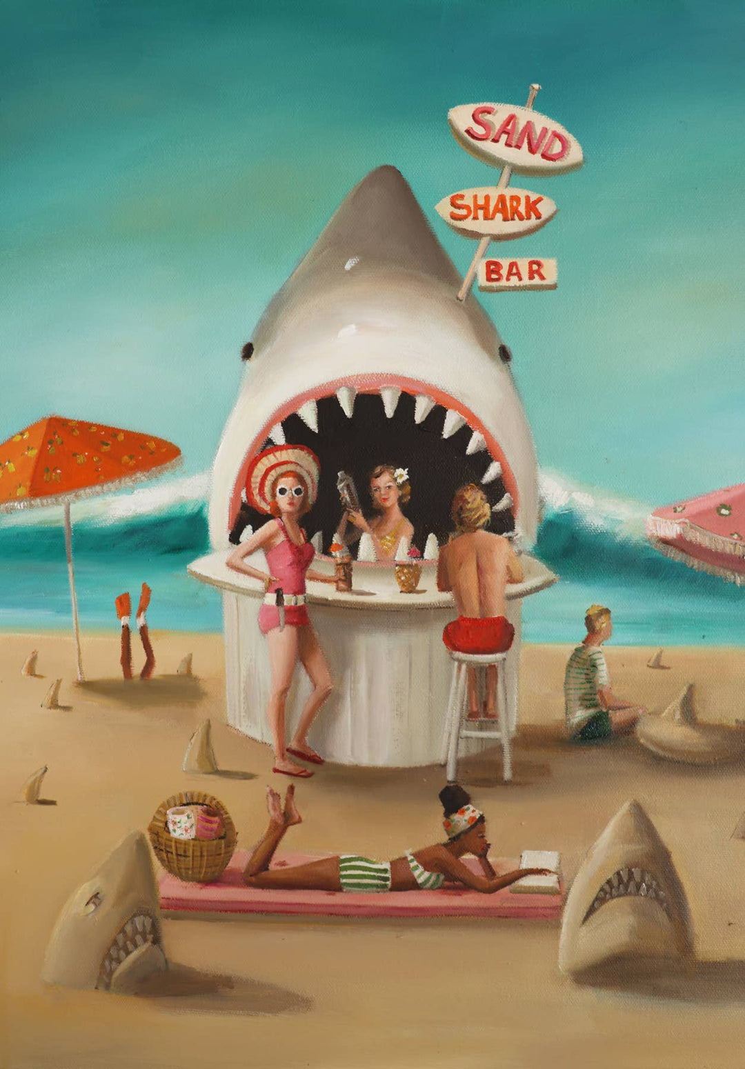 Janet Hill Studio - Sand Shark Bar Art Print 8.5"x11"