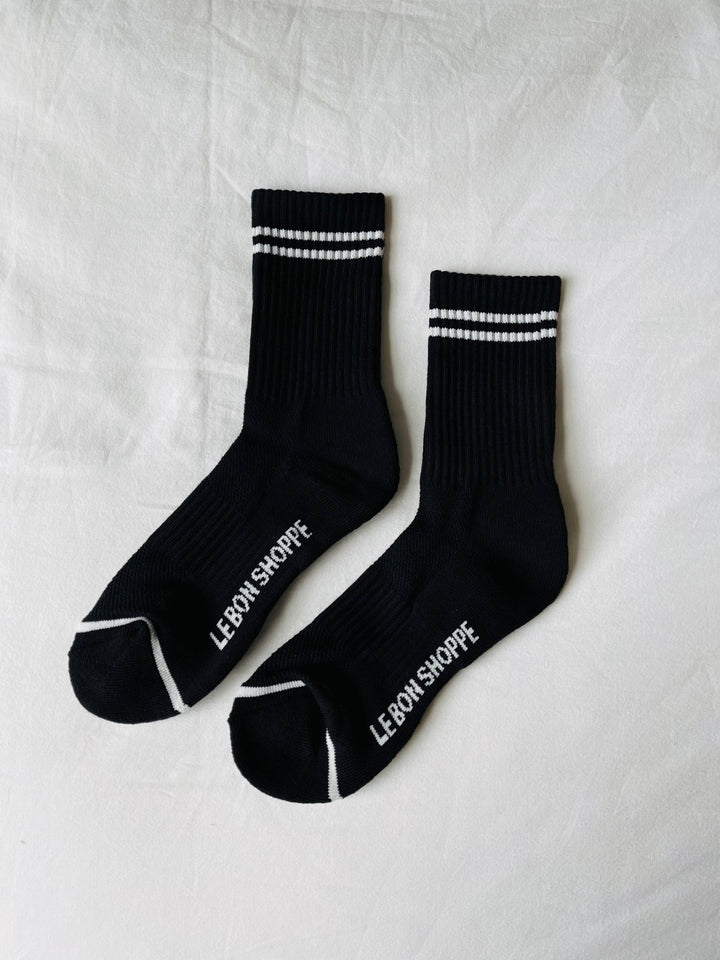 Le Bon Shoppe Boyfriend Socks: Noir