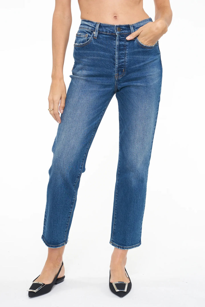 Pistola Charlie High Rise Straight Ankle Jeans- Uptown