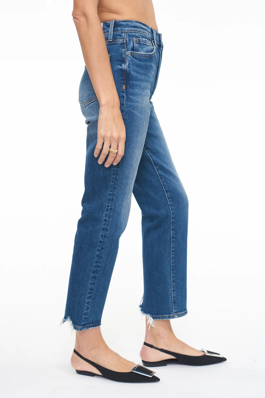 Pistola Charlie High Rise Straight Ankle Jeans- Uptown