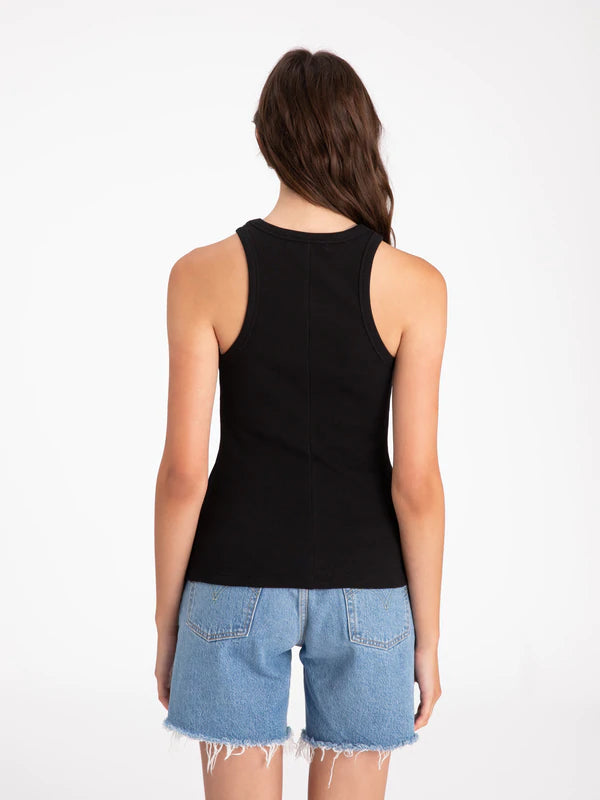 Sanctuary Perfect Ribbed Tank Top-Black