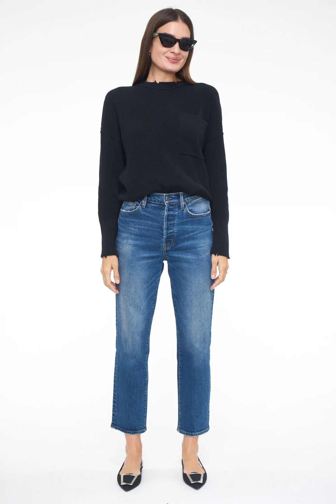 Pistola Charlie High Rise Straight Ankle Jeans- Uptown